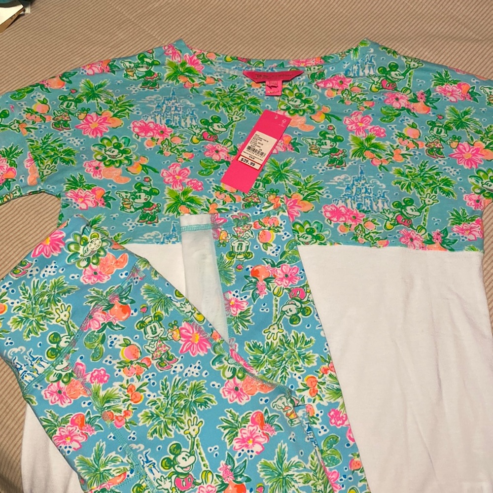 Disney x Lilly Pulitzer Finn xs and leggings xs new with tags